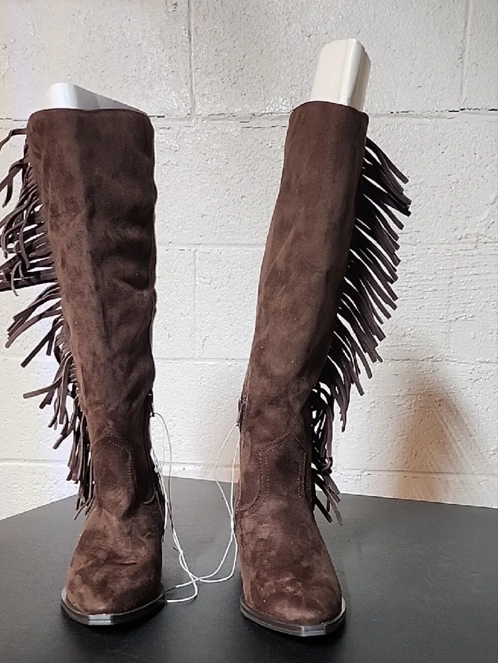 Universal Thread Patsy Brown Suede Over-the-Knee Fringe Boots